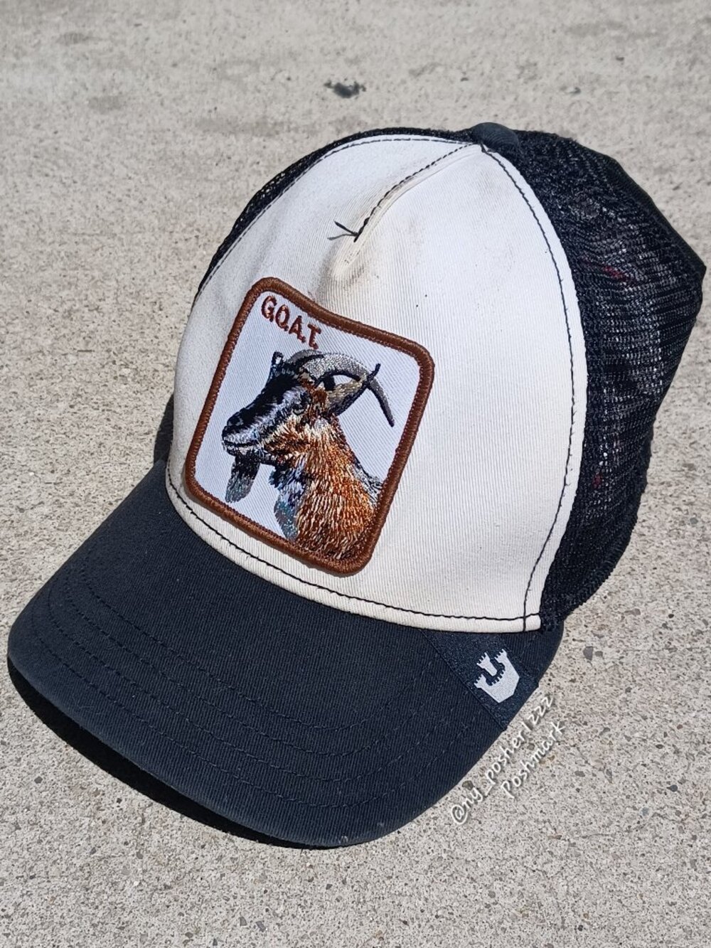 𝗚𝗢𝗢𝗥𝗜𝗡 𝗕𝗥𝗢𝗦 𝗧𝗛𝗘 𝗙𝗔𝗥𝗠 THE G.O.A.T Trucker Cap Black/White